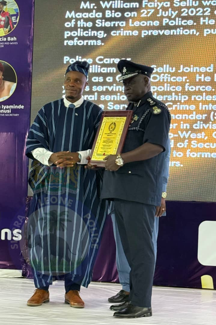 IGP William Fayia Sellu Honoured for Exemplary Service in Sierra Leone’s Public Sector Transformation