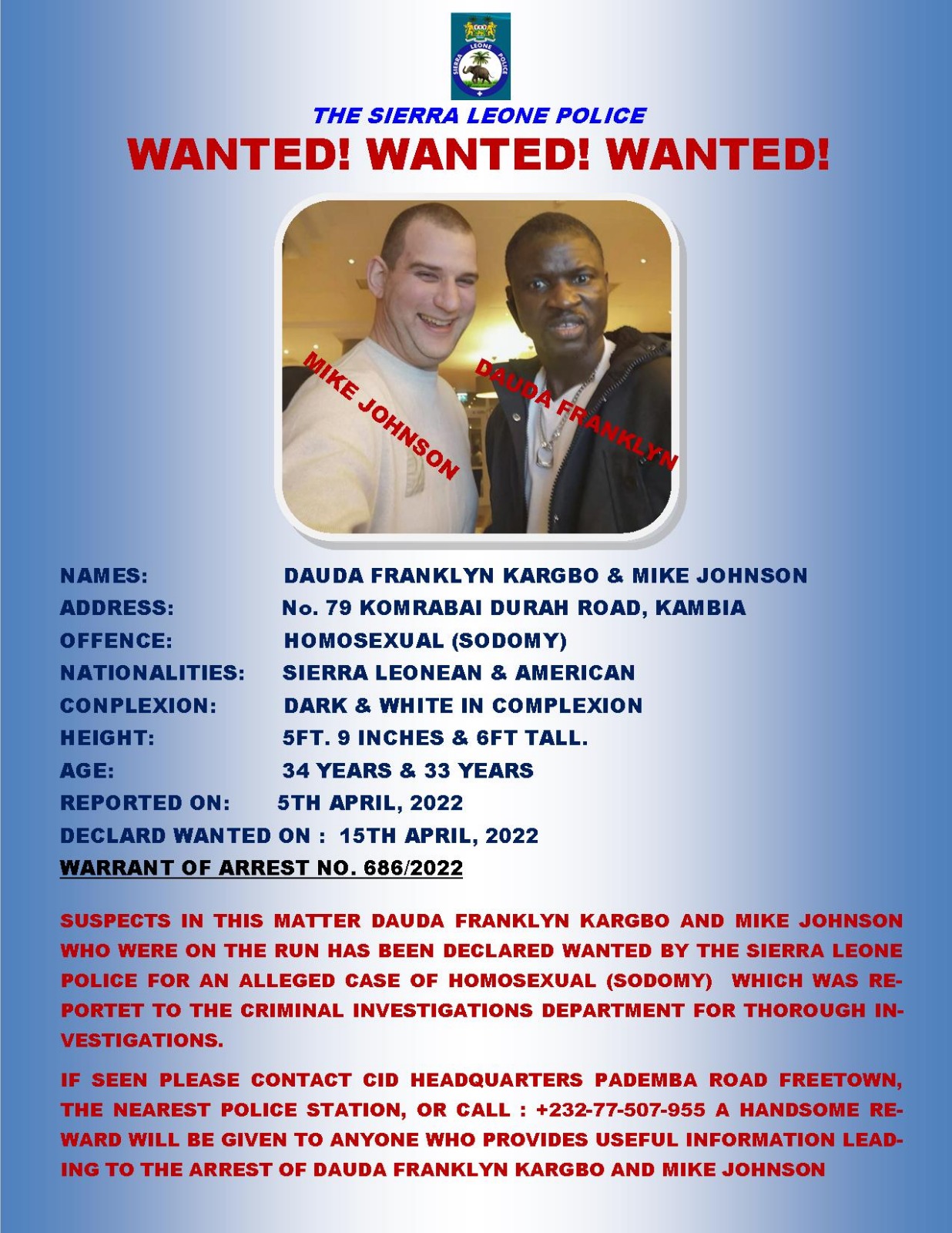 Wanted: WANTED NOTICE 09
